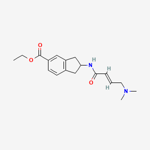 Ethyl 2-[[(E)-4-(dimethylamino)but-2-enoyl]amino]-2,3-dihydro-1H-indene-5-carboxylate