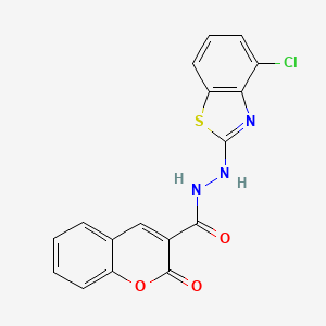 molecular formula C17H10ClN3O3S B3004955 N'-(4-chlorobenzo[d]thiazol-2-yl)-2-oxo-2H-chromene-3-carbohydrazide CAS No. 851979-22-1