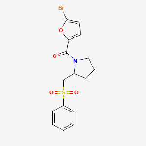 (5-Bromofuran-2-yl)(2-((phenylsulfonyl)methyl)pyrrolidin-1-yl)methanone
