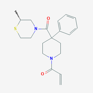 1-[4-[(2R)-2-Methylthiomorpholine-4-carbonyl]-4-phenylpiperidin-1-yl]prop-2-en-1-one