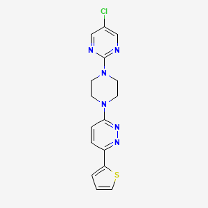 3-[4-(5-Chloropyrimidin-2-yl)piperazin-1-yl]-6-thiophen-2-ylpyridazine