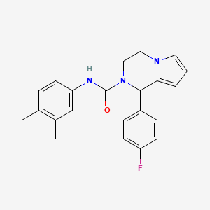 molecular formula C22H22FN3O B3004978 N-(3,4-二甲基苯基)-1-(4-氟苯基)-3,4-二氢-1H-吡咯并[1,2-a]吡嗪-2-甲酰胺 CAS No. 900001-63-0