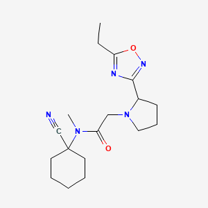 N-(1-cyanocyclohexyl)-2-[2-(5-ethyl-1,2,4-oxadiazol-3-yl)pyrrolidin-1-yl]-N-methylacetamide