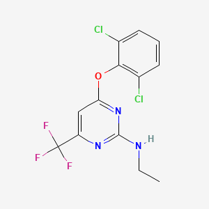 4-(2,6-dichlorophenoxy)-N-ethyl-6-(trifluoromethyl)pyrimidin-2-amine