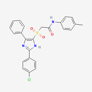 2-((2-(4-chlorophenyl)-5-phenyl-1H-imidazol-4-yl)sulfonyl)-N-(p-tolyl)acetamide