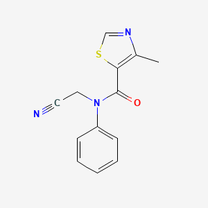 molecular formula C13H11N3OS B3004988 N-(cyanomethyl)-4-methyl-N-phenyl-1,3-thiazole-5-carboxamide CAS No. 1252501-24-8