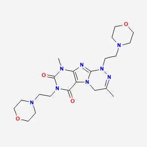 3,9-dimethyl-1,7-bis(2-morpholinoethyl)-7,9-dihydro-[1,2,4]triazino[3,4-f]purine-6,8(1H,4H)-dione