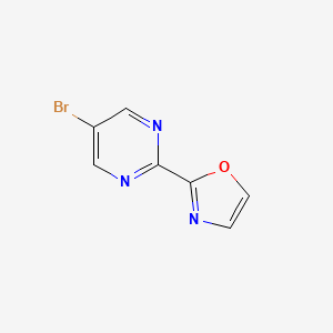 molecular formula C7H4BrN3O B3004999 2-(5-Bromopyrimidin-2-yl)-1,3-oxazole CAS No. 1240616-04-9