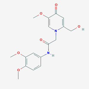 molecular formula C17H20N2O6 B3005005 N-(3,4-dimethoxyphenyl)-2-(2-(hydroxymethyl)-5-methoxy-4-oxopyridin-1(4H)-yl)acetamide CAS No. 946205-33-0