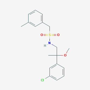 molecular formula C18H22ClNO3S B3005006 N-(2-(3-chlorophenyl)-2-methoxypropyl)-1-(m-tolyl)methanesulfonamide CAS No. 1795442-93-1