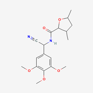molecular formula C18H24N2O5 B3005007 N-[Cyano-(3,4,5-trimethoxyphenyl)methyl]-3,5-dimethyloxolane-2-carboxamide CAS No. 1825589-47-6