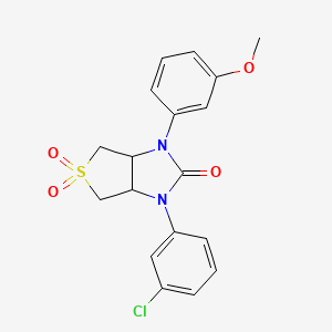 1-(3-chlorophenyl)-3-(3-methoxyphenyl)tetrahydro-1H-thieno[3,4-d]imidazol-2(3H)-one 5,5-dioxide
