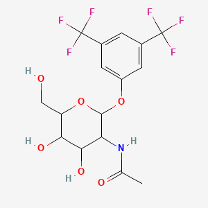 molecular formula C16H17F6NO6 B3005016 N-[2-[3,5-bis(trifluoromethyl)phenoxy]-4,5-dihydroxy-6-(hydroxymethyl)oxan-3-yl]acetamide CAS No. 1093408-11-7