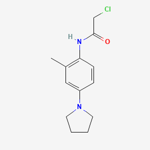 2-chloro-N-[2-methyl-4-(pyrrolidin-1-yl)phenyl]acetamide