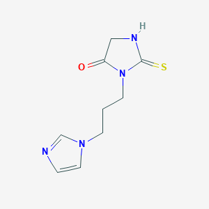 molecular formula C9H12N4OS B3005025 3-(3-Imidazol-1-ylpropyl)-2-sulfanylideneimidazolidin-4-one CAS No. 287198-17-8
