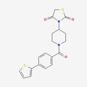 3-(1-(4-(Thiophen-2-yl)benzoyl)piperidin-4-yl)thiazolidine-2,4-dione