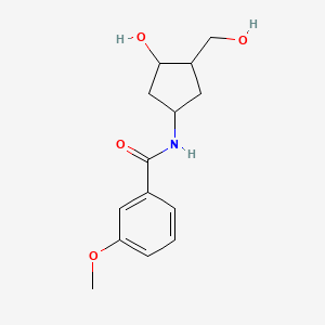 N-(3-hydroxy-4-(hydroxymethyl)cyclopentyl)-3-methoxybenzamide