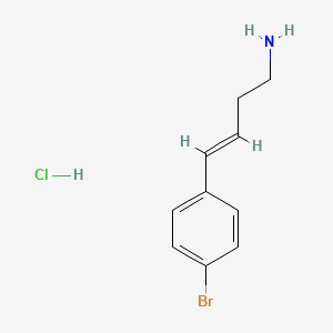 molecular formula C10H13BrClN B3005057 4-(4-Bromophenyl)but-3-en-1-amine hydrochloride CAS No. 2044947-03-5