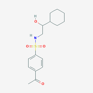 molecular formula C16H23NO4S B3005063 4-acetyl-N-(2-cyclohexyl-2-hydroxyethyl)benzenesulfonamide CAS No. 1351612-45-7