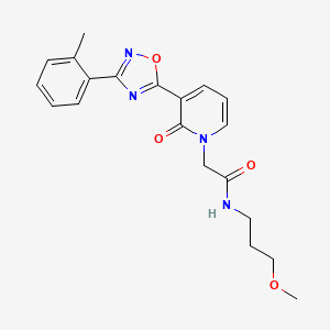 molecular formula C20H22N4O4 B3005072 N-(3-methoxypropyl)-2-(2-oxo-3-(3-(o-tolyl)-1,2,4-oxadiazol-5-yl)pyridin-1(2H)-yl)acetamide CAS No. 1251545-76-2