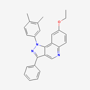 molecular formula C26H23N3O B3005075 1-(3,4-dimethylphenyl)-8-ethoxy-3-phenyl-1H-pyrazolo[4,3-c]quinoline CAS No. 901044-17-5