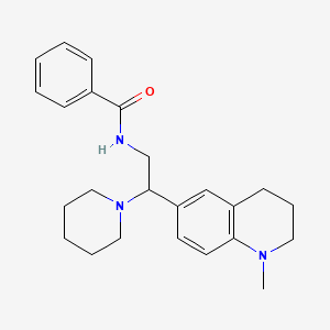 molecular formula C24H31N3O B3005076 N-[2-(1-methyl-1,2,3,4-tetrahydroquinolin-6-yl)-2-(piperidin-1-yl)ethyl]benzamide CAS No. 921902-45-6