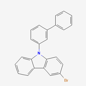 molecular formula C24H16BrN B3005084 9-([1,1'-biphenyl]-3-yl)-3-broMo-9H-carbazole CAS No. 1428551-28-3