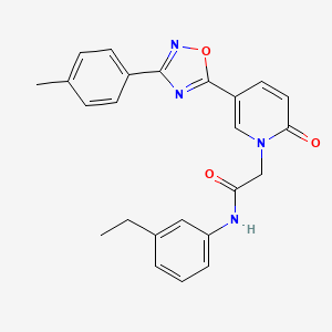 N-(3-ethylphenyl)-2-(2-oxo-5-(3-(p-tolyl)-1,2,4-oxadiazol-5-yl)pyridin-1(2H)-yl)acetamide