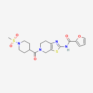 N-(5-(1-(methylsulfonyl)piperidine-4-carbonyl)-4,5,6,7-tetrahydrothiazolo[5,4-c]pyridin-2-yl)furan-2-carboxamide