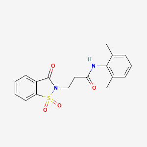 molecular formula C18H18N2O4S B3005097 N-(2,6-dimethylphenyl)-3-(1,1-dioxido-3-oxobenzo[d]isothiazol-2(3H)-yl)propanamide CAS No. 899757-44-9