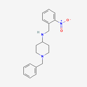 molecular formula C19H23N3O2 B3005098 1-benzyl-N-[(2-nitrophenyl)methyl]piperidin-4-amine CAS No. 98754-28-0
