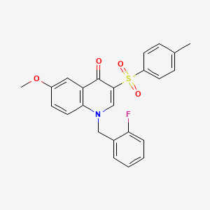 molecular formula C24H20FNO4S B3005128 1-(2-fluorobenzyl)-6-methoxy-3-tosylquinolin-4(1H)-one CAS No. 902618-00-2