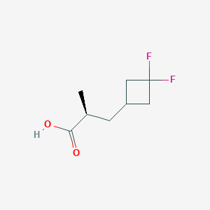 molecular formula C8H12F2O2 B3005159 (2S)-3-(3,3-Difluorocyclobutyl)-2-methylpropanoic acid CAS No. 2248176-31-8