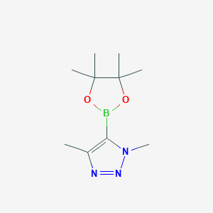 molecular formula C10H18BN3O2 B3005167 1,4-Dimethyl-5-(4,4,5,5-tetramethyl-1,3,2-dioxaborolan-2-YL)-1H-1,2,3-triazole CAS No. 1627933-42-9