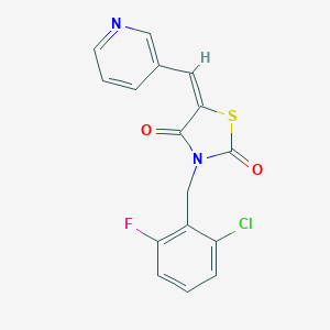 molecular formula C16H10ClFN2O2S B300518 3-(2-Chloro-6-fluorobenzyl)-5-(3-pyridinylmethylene)-1,3-thiazolidine-2,4-dione 