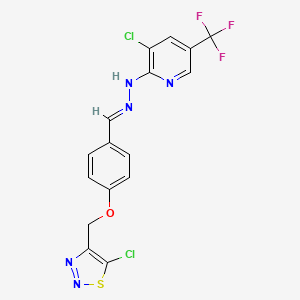 4-[(5-chloro-1,2,3-thiadiazol-4-yl)methoxy]benzenecarbaldehyde N-[3-chloro-5-(trifluoromethyl)-2-pyridinyl]hydrazone