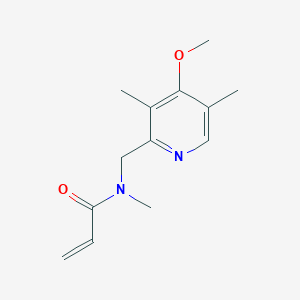 molecular formula C13H18N2O2 B3005211 N-[(4-Methoxy-3,5-dimethylpyridin-2-YL)methyl]-N-methylprop-2-enamide CAS No. 2128718-52-3