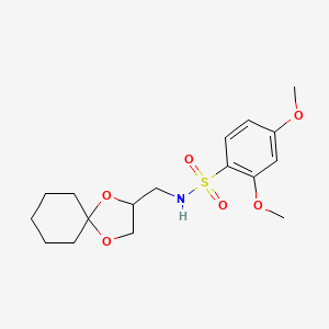 N-(1,4-dioxaspiro[4.5]decan-2-ylmethyl)-2,4-dimethoxybenzenesulfonamide