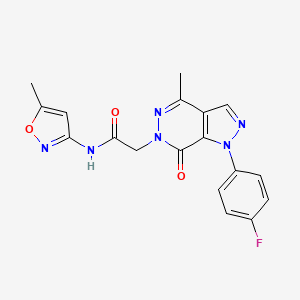 2-(1-(4-fluorophenyl)-4-methyl-7-oxo-1H-pyrazolo[3,4-d]pyridazin-6(7H)-yl)-N-(5-methylisoxazol-3-yl)acetamide