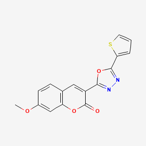 7-methoxy-3-(5-(thiophen-2-yl)-1,3,4-oxadiazol-2-yl)-2H-chromen-2-one