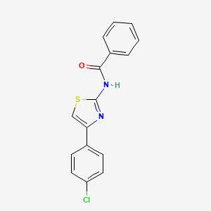 molecular formula C16H11ClN2OS B3005246 N-[4-(4-氯苯基)-1,3-噻唑-2-基]苯甲酰胺 CAS No. 87637-30-7