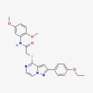 N-(2,5-Dimethoxyphenyl)-2-{[2-(4-ethoxyphenyl)pyrazolo[1,5-A]pyrazin-4-YL]sulfanyl}acetamide