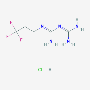 molecular formula C5H11ClF3N5 B3005259 1-(Diaminomethylidene)-2-(3,3,3-trifluoropropyl)guanidine;hydrochloride CAS No. 2253633-03-1