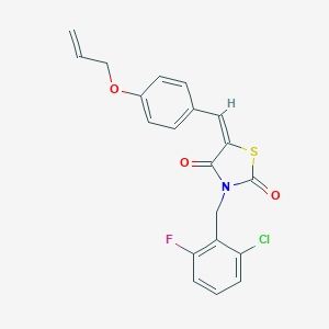 molecular formula C20H15ClFNO3S B300526 5-[4-(Allyloxy)benzylidene]-3-(2-chloro-6-fluorobenzyl)-1,3-thiazolidine-2,4-dione 
