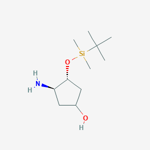 (3R,4R)-3-Amino-4-[tert-butyl(dimethyl)silyl]oxycyclopentan-1-ol
