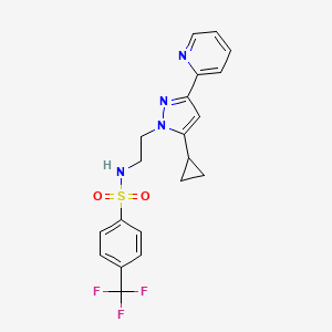 N-(2-(5-cyclopropyl-3-(pyridin-2-yl)-1H-pyrazol-1-yl)ethyl)-4-(trifluoromethyl)benzenesulfonamide