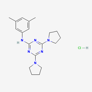 N-(3,5-dimethylphenyl)-4,6-di(pyrrolidin-1-yl)-1,3,5-triazin-2-amine hydrochloride
