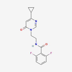 N-(2-(4-cyclopropyl-6-oxopyrimidin-1(6H)-yl)ethyl)-2,6-difluorobenzamide