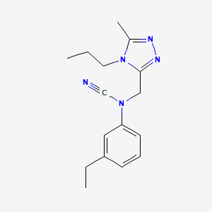 N-cyano-3-ethyl-N-[(5-methyl-4-propyl-4H-1,2,4-triazol-3-yl)methyl]aniline