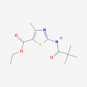 Ethyl 2-(2,2-dimethylpropanoylamino)-4-methyl-1,3-thiazole-5-carboxylate